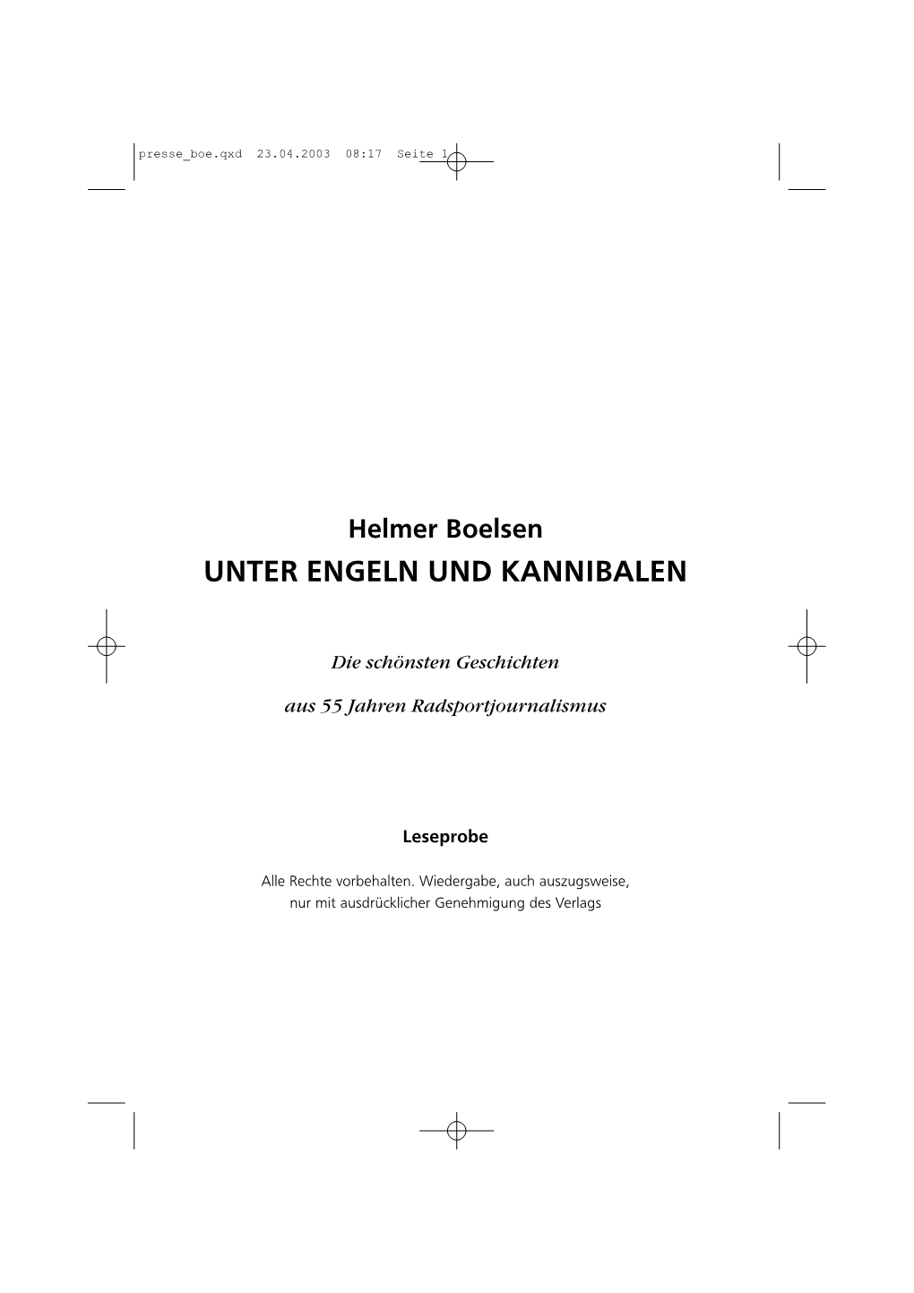 Unter Engeln Und Kannibalen