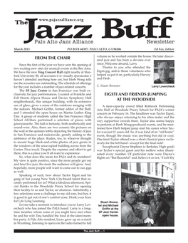 Palo Alto Jazz Alliance Newsletter March 2013 PO BOX 60397, PALO ALTO, CA 94306 Ed Fox, Editor