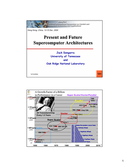 Present and Future Supercomputer Architectures