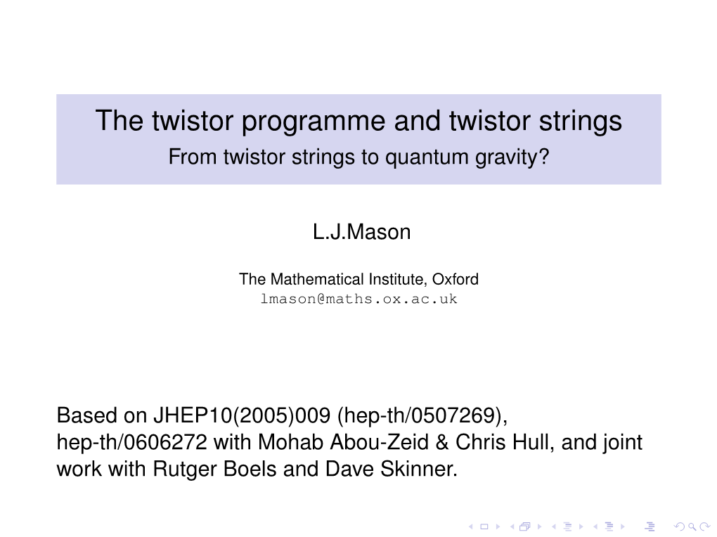 From Twistor Strings to Quantum Gravity?