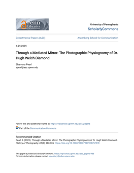 The Photographic Physiognomy of Dr. Hugh Welch Diamond