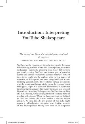 Interpreting Youtube Shakespeare
