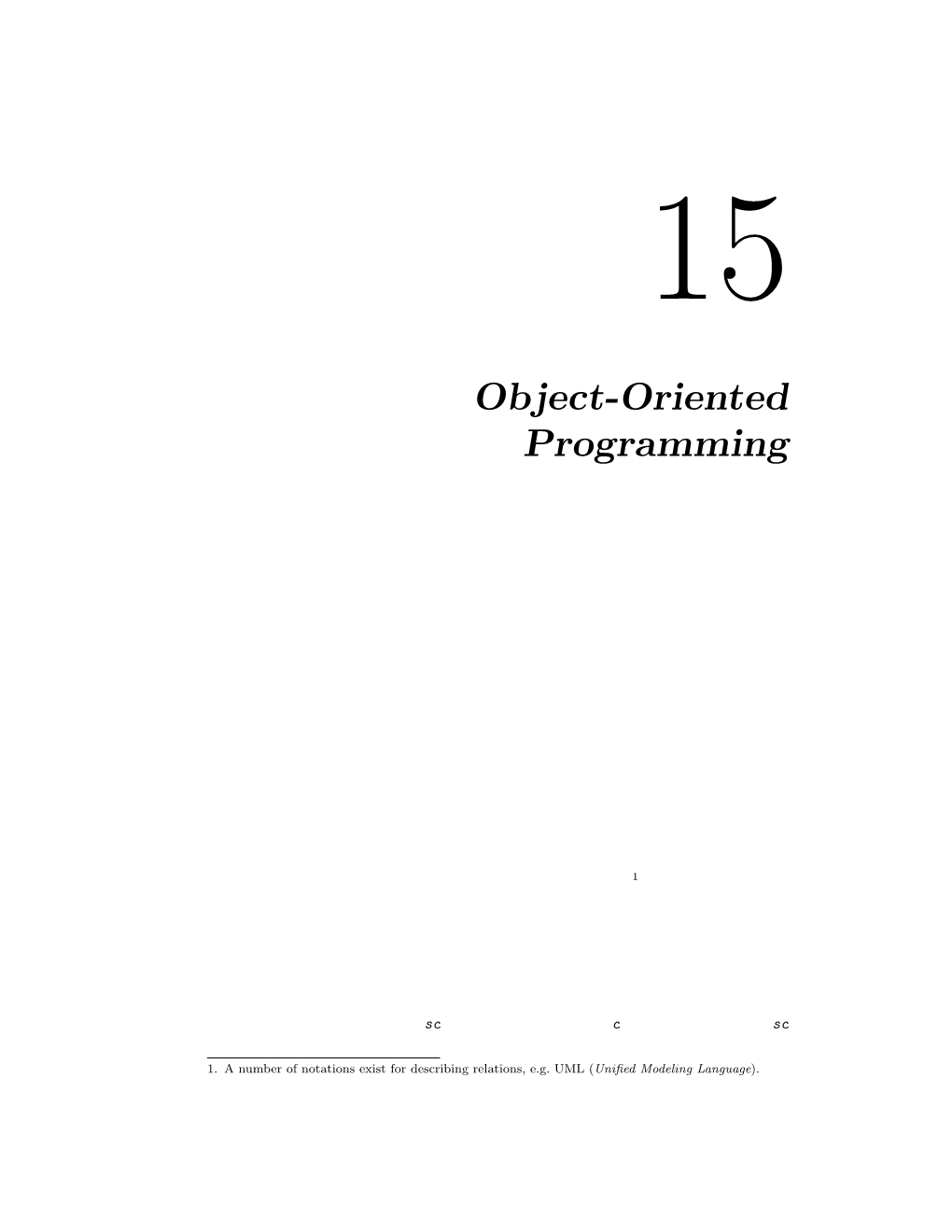 Object-Oriented Programming