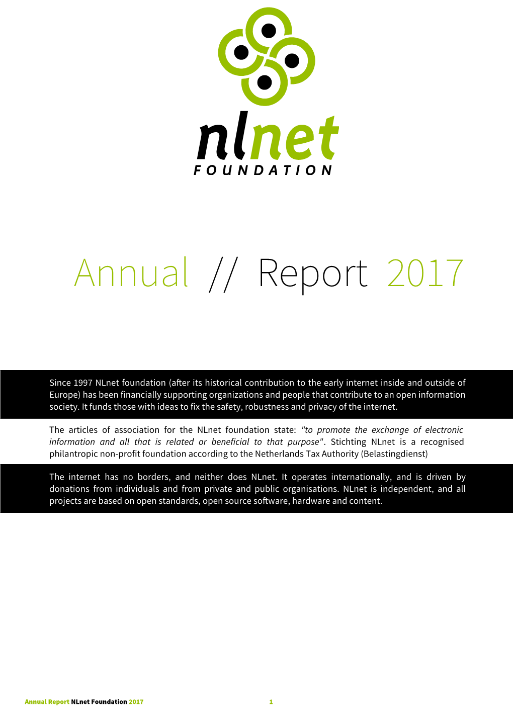 Nlnet Foundation Annual Report 2017