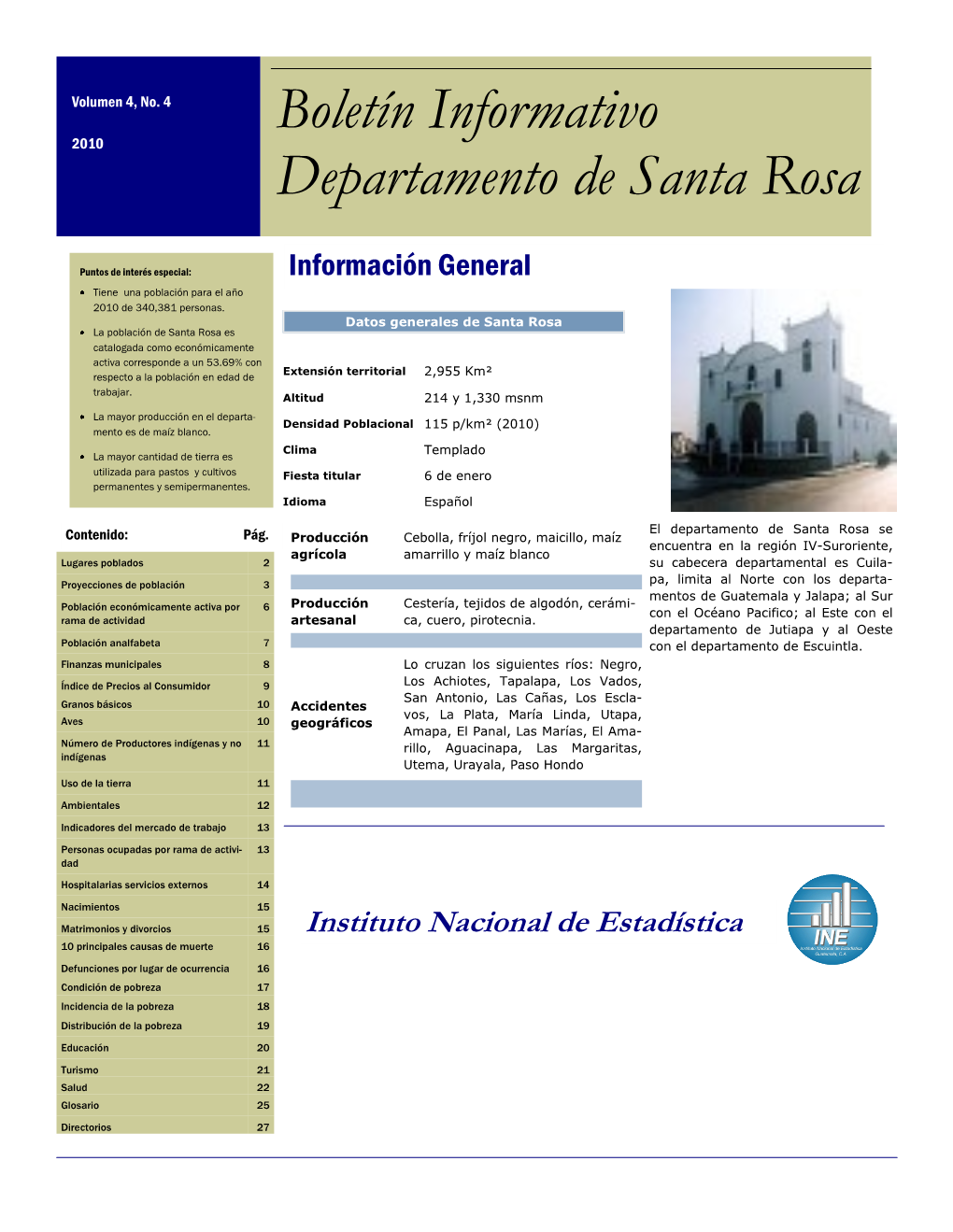 Boletín Informativo Departamento De Santa Rosa