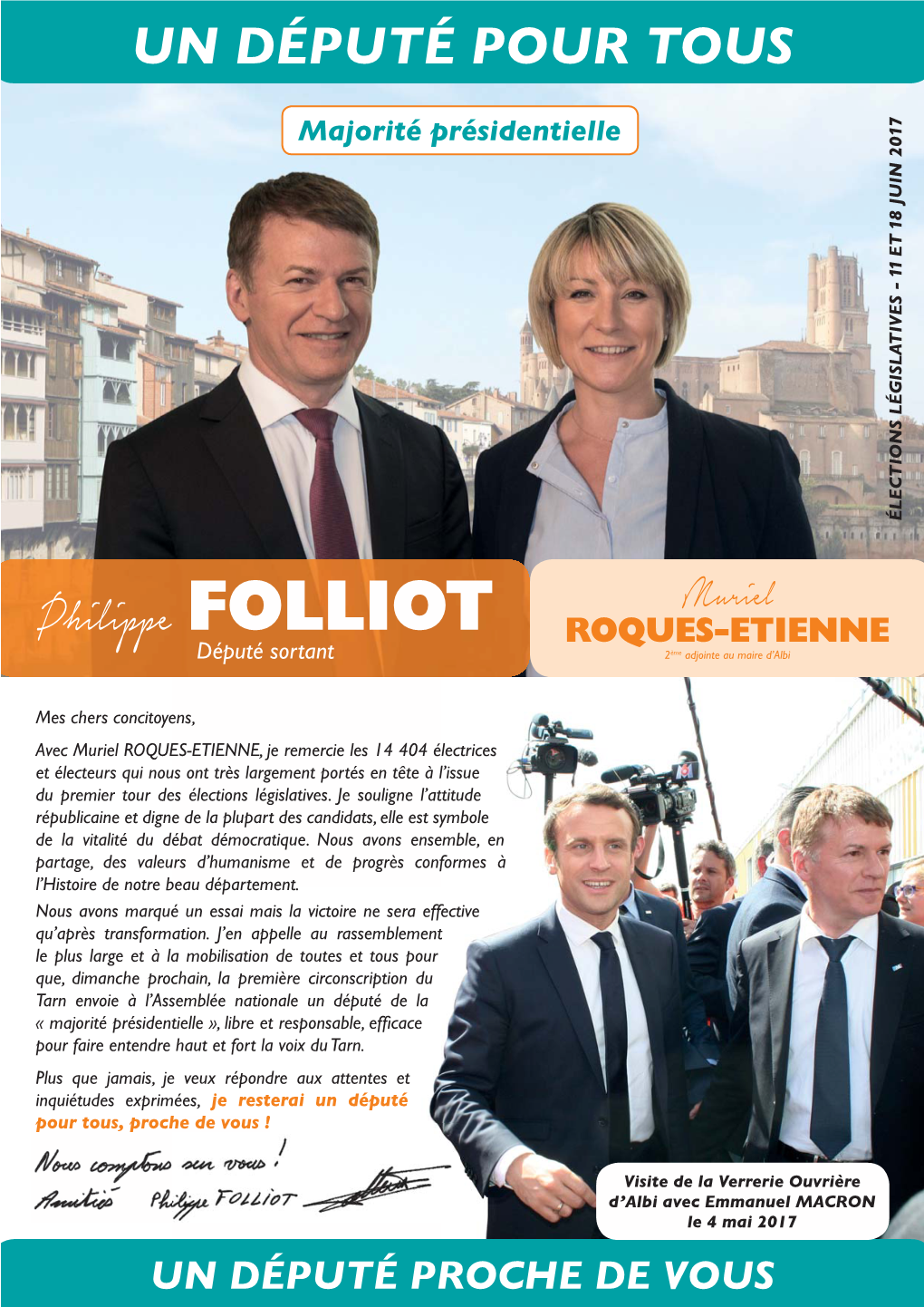 Philippe FOLLIOT ROQUES-ETIENNE Député Sortant 2Ème Adjointe Au Maire D’Albi