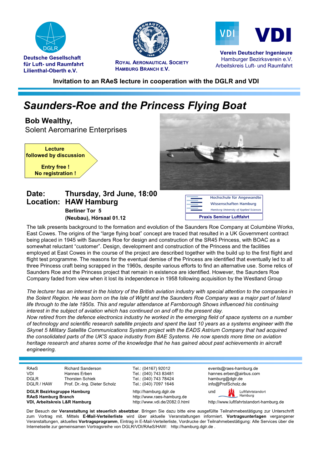 Saunders-Roe and the Princess Flying Boat Bob Wealthy, Solent Aeromarine Enterprises