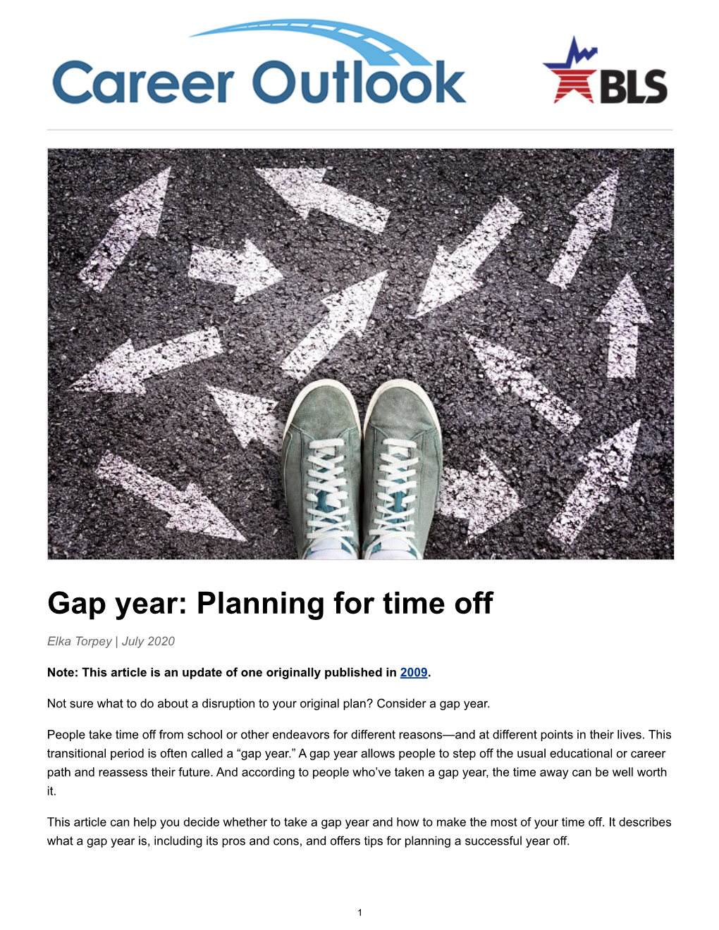 Gap Year: Planning for Time Off