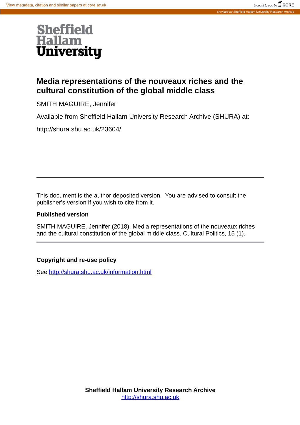 Media Representations of the Nouveaux Riches and the Cultural