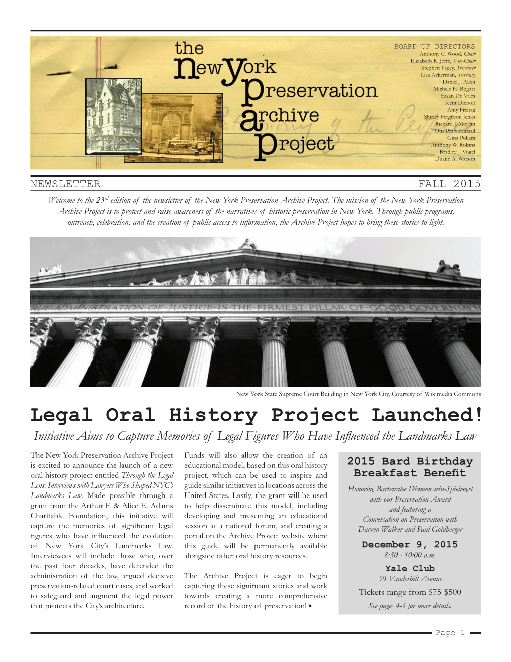 Legal Oral History Project Launched!