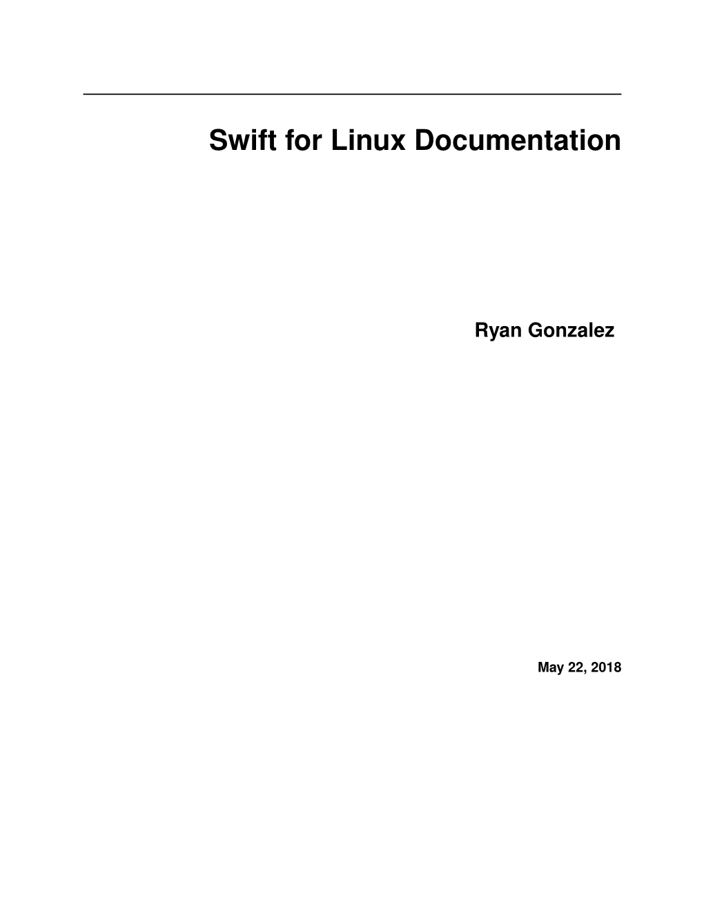 Swift for Linux Documentation