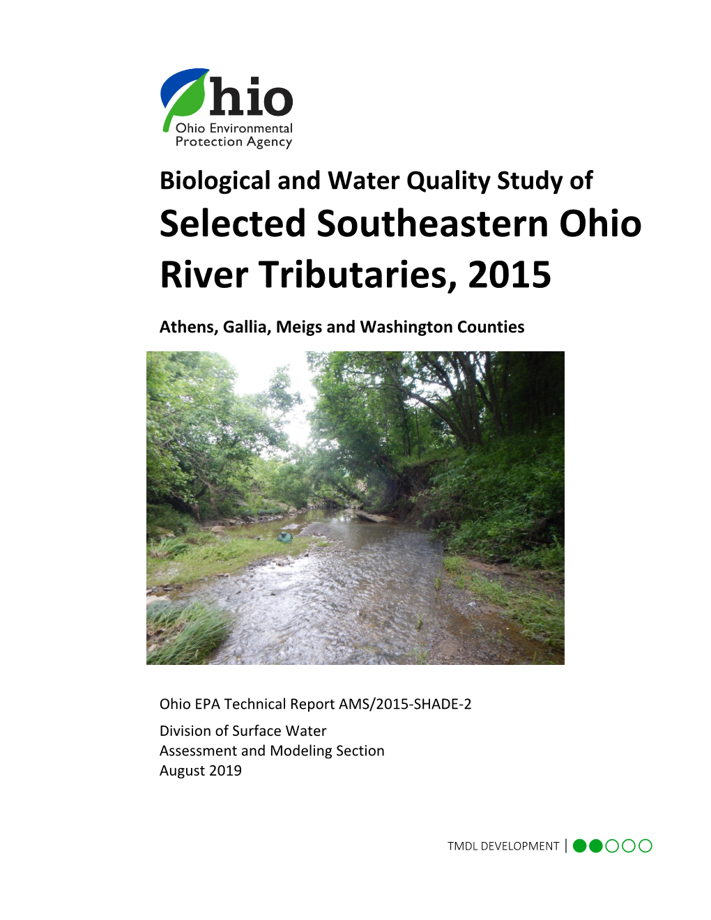 Selected Southeastern Ohio River Tributaries, 2015 Athens, Gallia, Meigs and Washington Counties