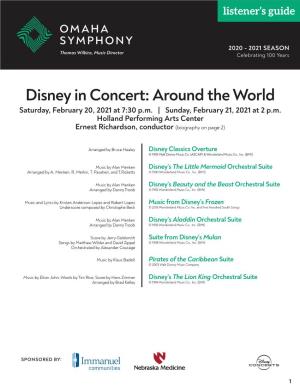 Disney in Concert: Around the World Saturday, February 20, 2021 at 7:30 P.M