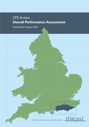 CPS Sussex Overall Performance Assessment Undertaken August 2007