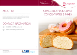 CSM Doughnut Concentrate & Mixes