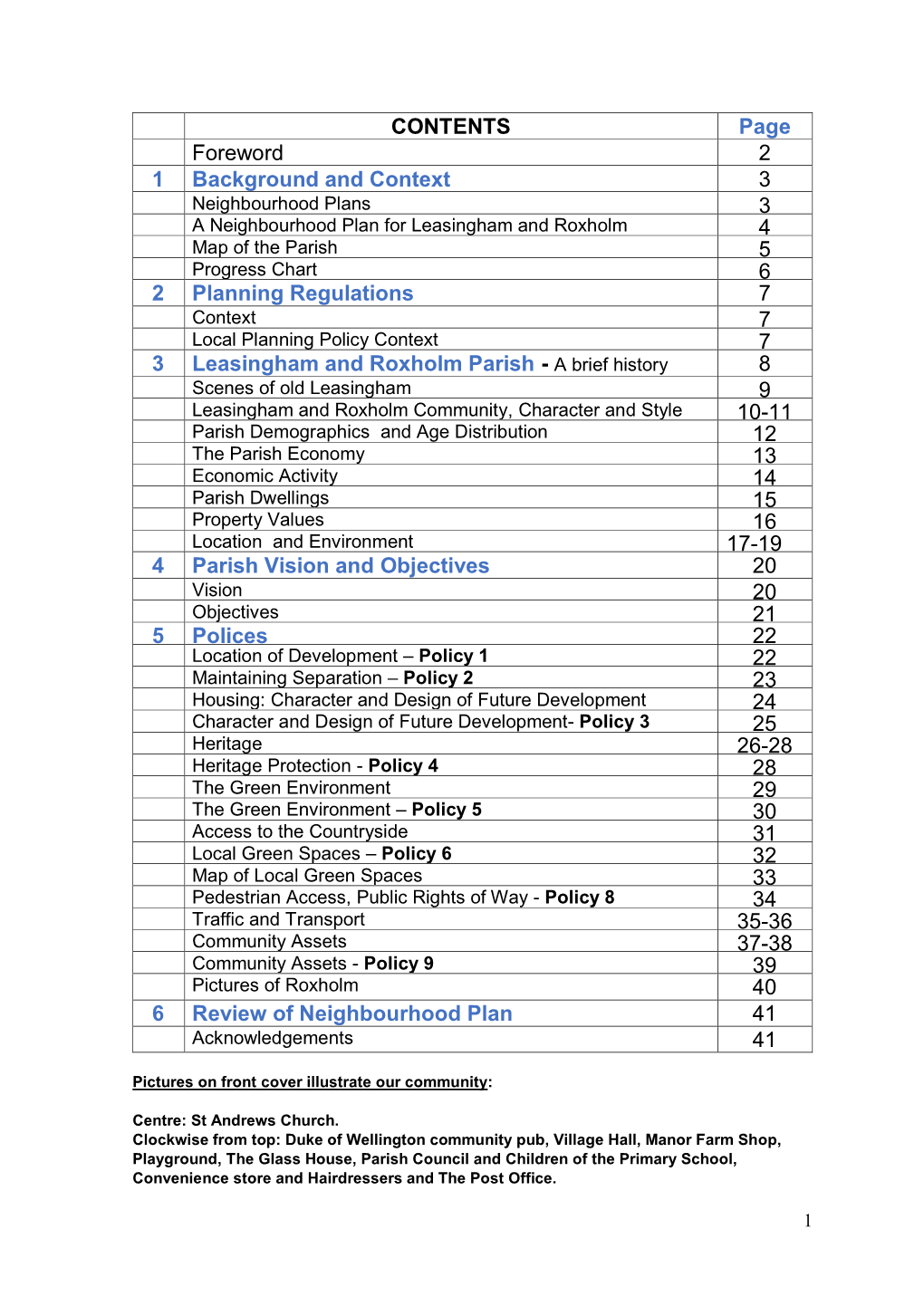 CONTENTS Page Foreword 2 1 Background and Context 3 3 4 5 6 2