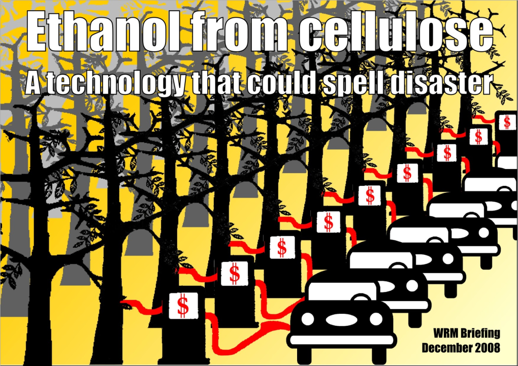 What Is Cellulosic Ethanol? Water Flows Over a Bed of Wood Chips to Separate the Cellulose