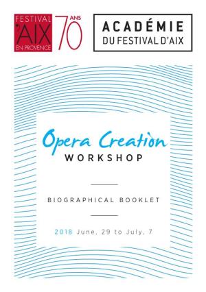 Opera Creation WORKSHOP