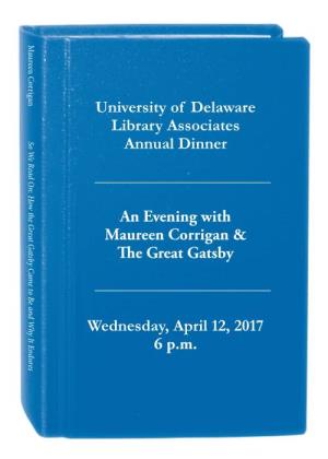 University of Delaware Library Associates Annual Dinner An