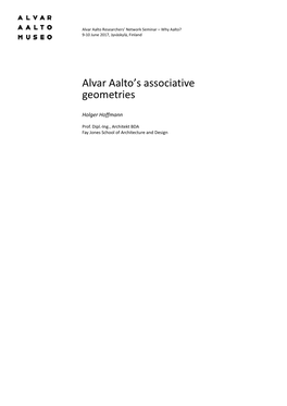 Alvar Aalto's Associative Geometries