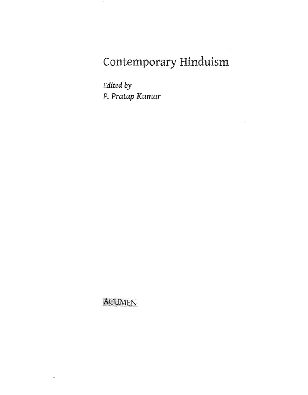 Contemporary Hinduism