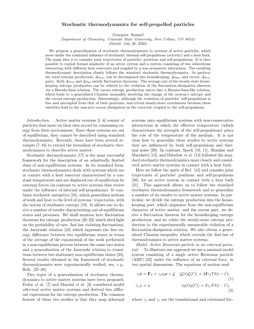 Stochastic Thermodynamics for Self-Propelled Particles