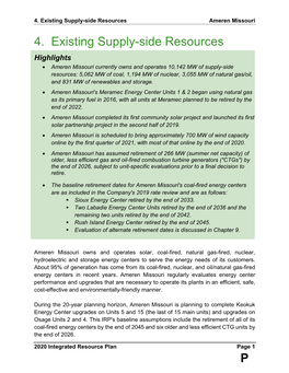 4. Existing Supply-Side Resources Ameren Missouri