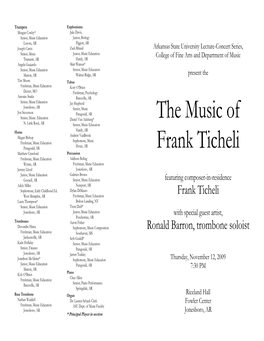 The Music of Frank Ticheli