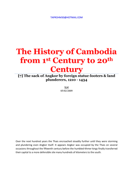 The Sack of Angkor by Foreign Statue-Looters & Land Plunderers, 1210 - 1434