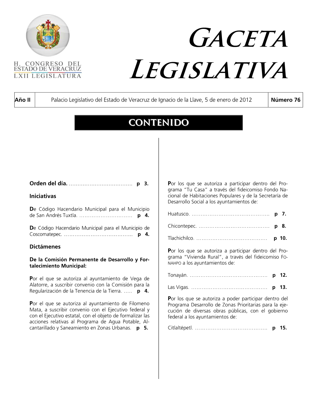 Gaceta Legislativa