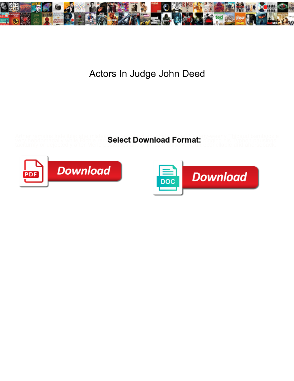 Actors in Judge John Deed