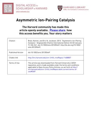 Asymmetric Ion-Pairing Catalysis