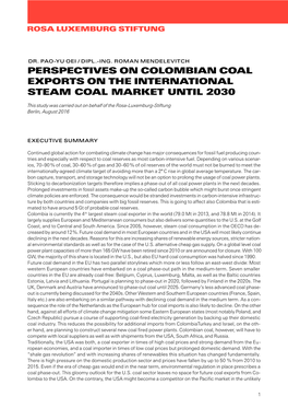 Perspectives on Colombian Coal Exports on the International Steam Coal Market Until 2030