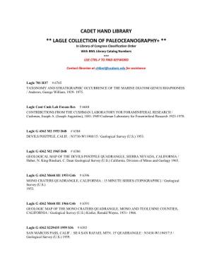 Lagle Collection of Paleoceanography (PDF)