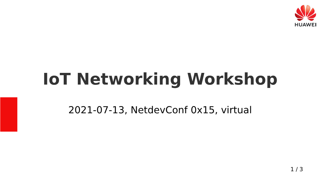 Iot Networking Workshop