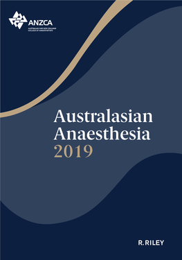Australasian Anaesthesia 2019