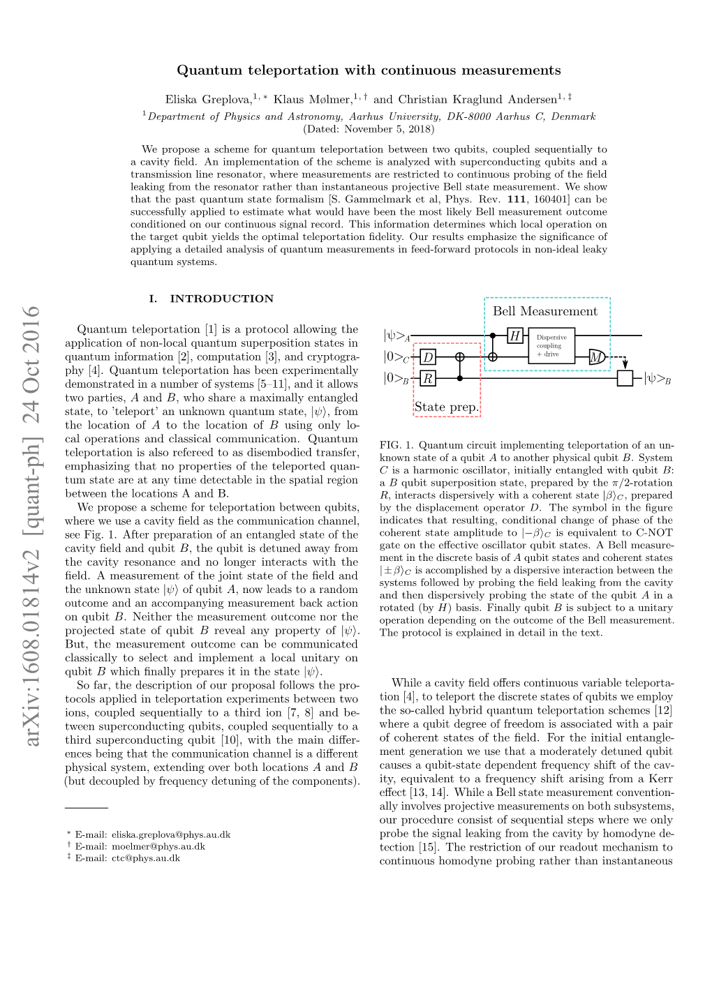 Quantum Teleportation with Continuous Measurements