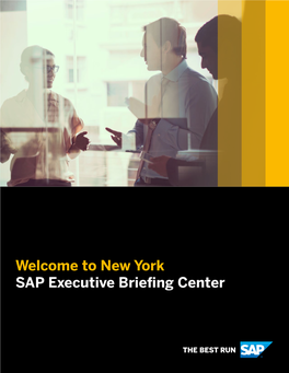 New York SAP Executive Briefing Center 2 Title Runs Here Table of Contents