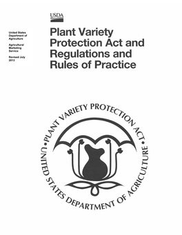 PLANT VARIETY PROTECTION ACT Page TITLE I – Plant Variety Protection Office