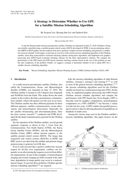 A Strategy to Determine Whether to Use GPU for a Satellite Mission Scheduling Algorithm