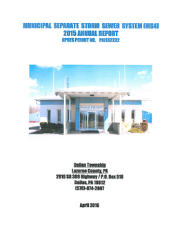 Cover and Annual Report Form