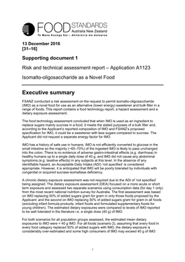 Supporting Document 1 – Risk and Technical Assessment Report (Pdf