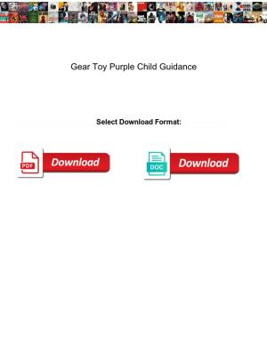 Gear Toy Purple Child Guidance