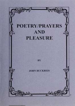 Poetry/Prayers and Pleasure