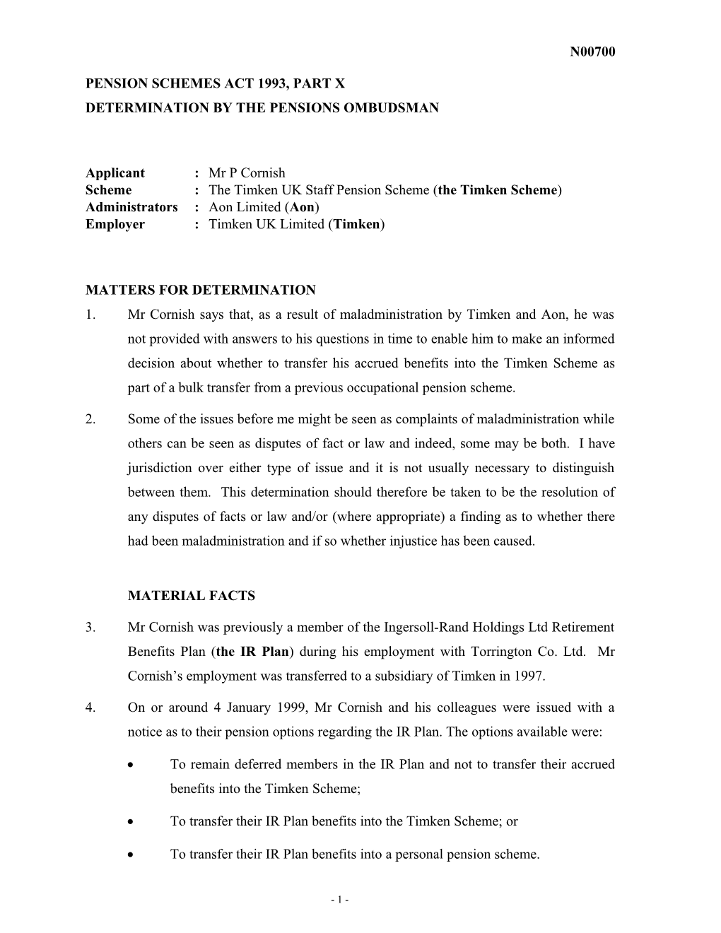 Pension Schemes Act 1993, Part X s2