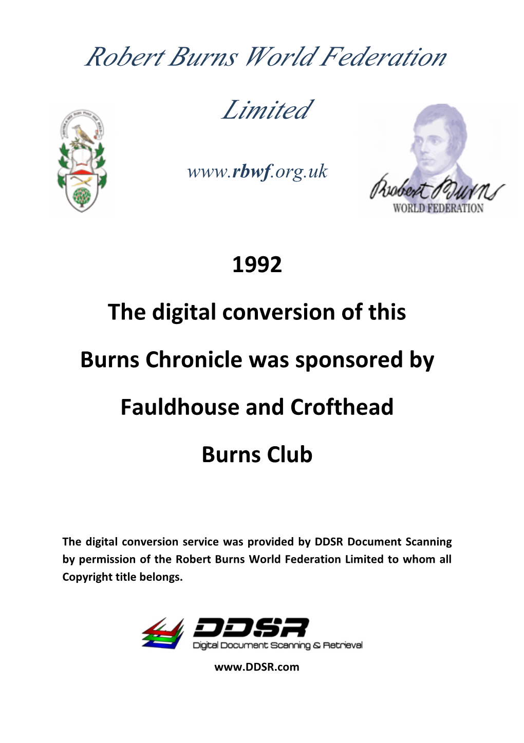 Burns Chronicle 1992