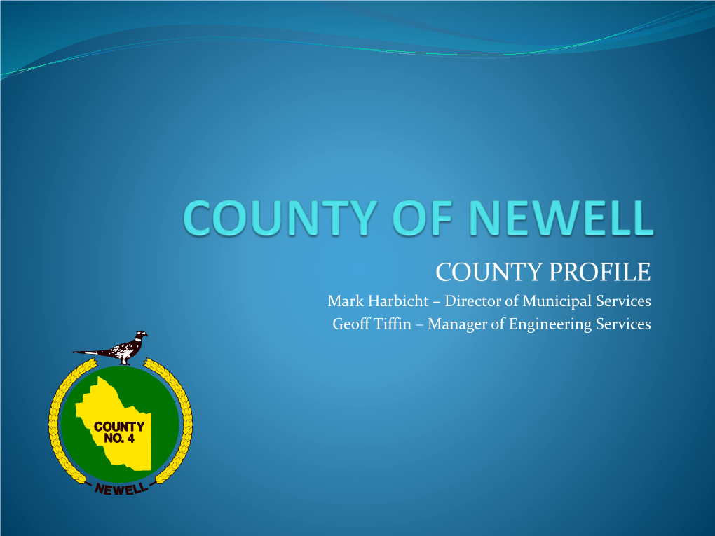 County of Newell Water Project Municipal Services