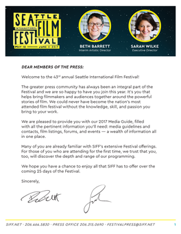 The 43Rd Annual Seattle International Film Festival!
