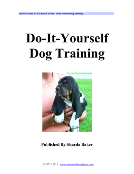 Do-It-Yourself Dog Training