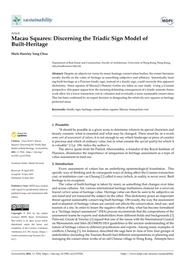 Discerning the Triadic Sign Model of Built-Heritage